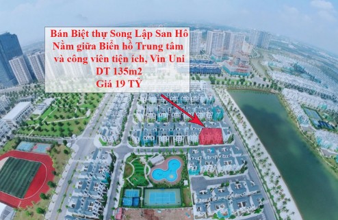 Cần bán Biệt thự Song Lập San Hô 11 FULL nội thất - view Vin Uni - Vinhomes Oecan Park Gia Lâm Giá 19 TỶ